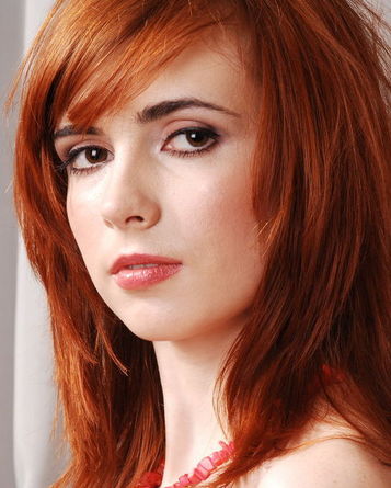 Lovely Redhead Beauty In Sexy Dress
