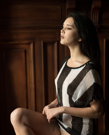 Malena In Striped Sweater