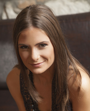 Csilla Poses In Black Lingerie