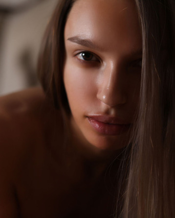 Super sexy Elin is a vision of sultry sex appeal in a black, button-up maxi-dress