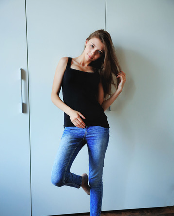 The Ukrainian brunette is one hundred percent hot!