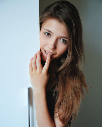 The Ukrainian brunette is one hundred percent hot!