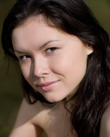 Natural teen by the lake
