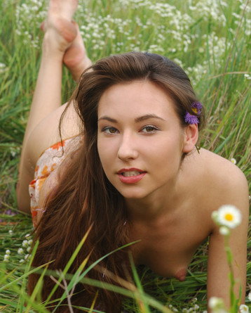 Nudity among wild flowers
