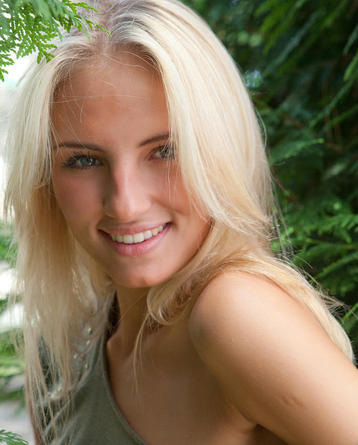 Jaime Posing Outdoors